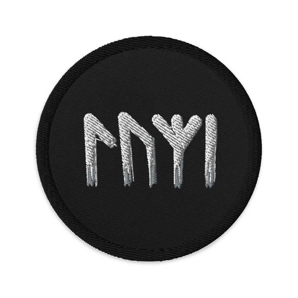 Nordische Runen | Schwarz | Patch Rund product image (1)