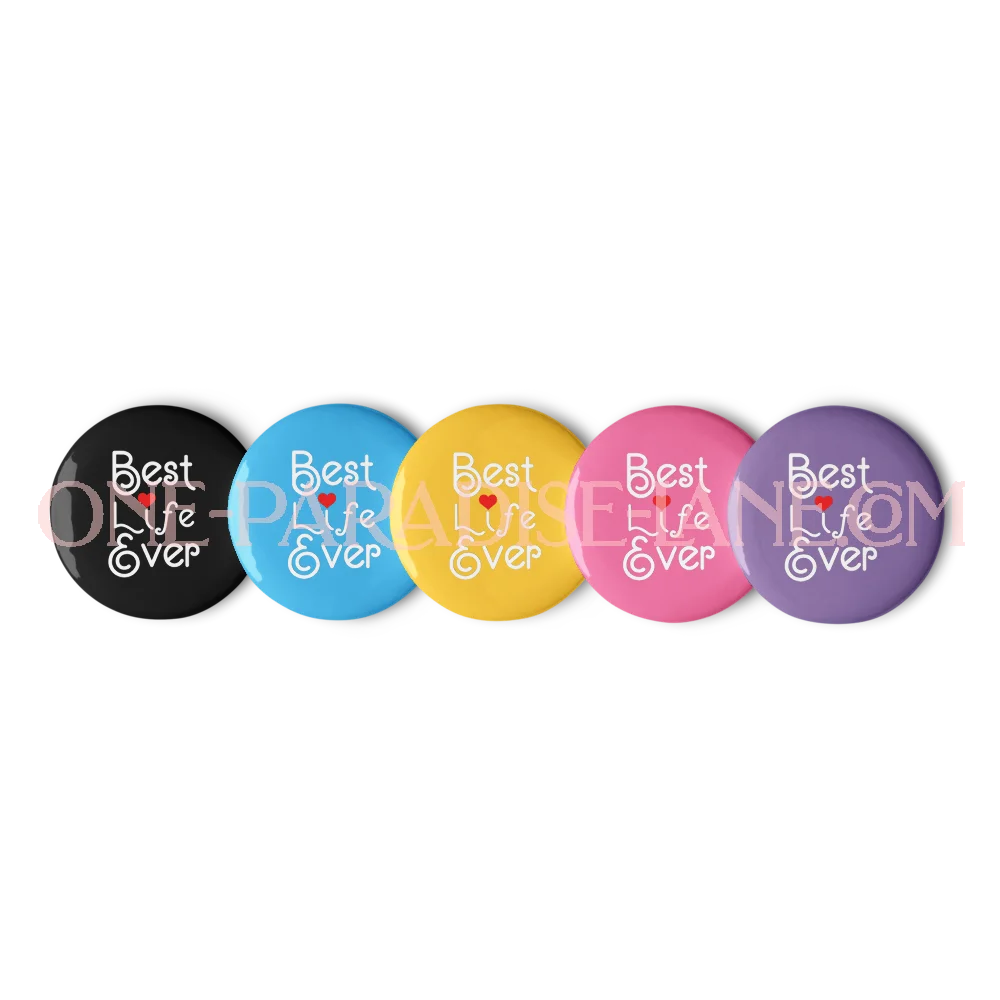 "Best Life Ever" Pin Buttons Set product image (2)