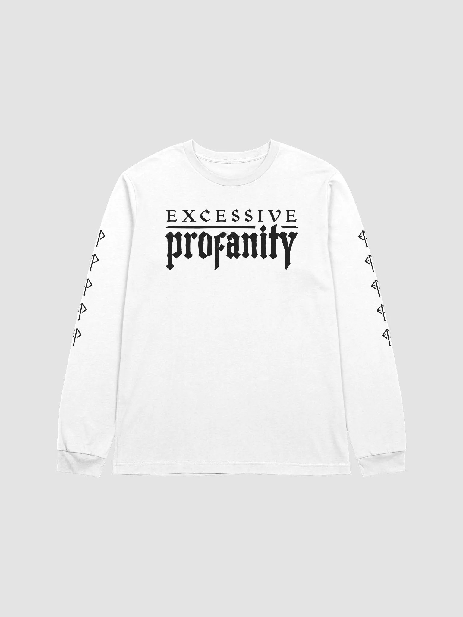 Budget Executioner Longsleeve: Black on White product image (1)