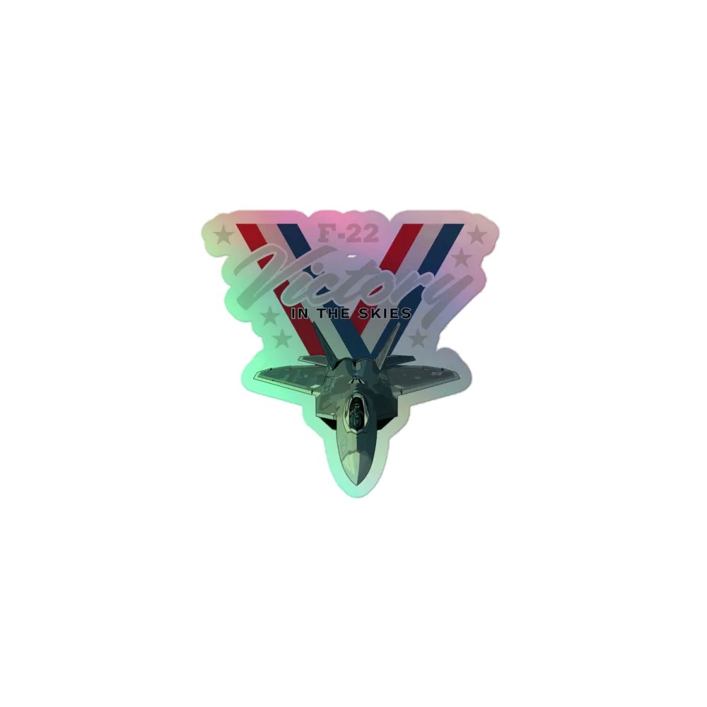 Victory in the Skies F-22 Raptor hologram sticker product image (1)