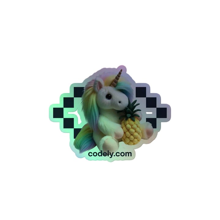 Pegatina Unicornio Fluffy Holográfico product image (2)