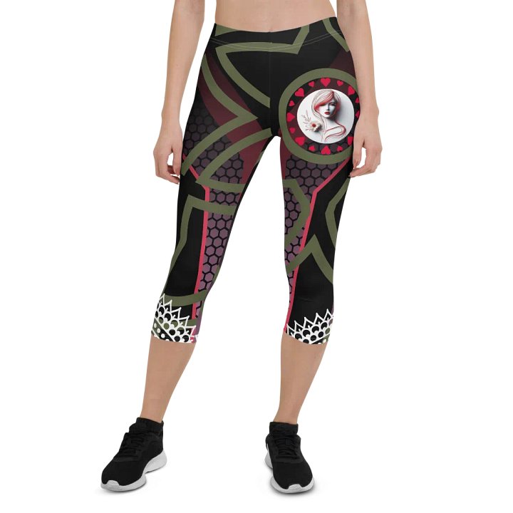 Sublicolor 301C All-Over Print Capri Leggings – Style Meets Comfort! 🎨👖 product image (1)