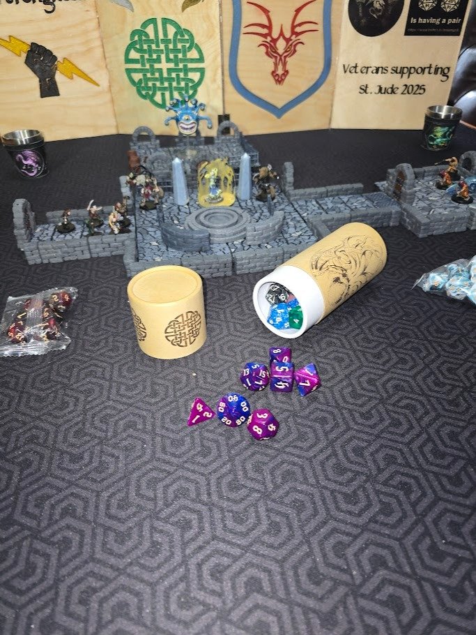 Old Ones Dice Tube with set of dice. product image (2)