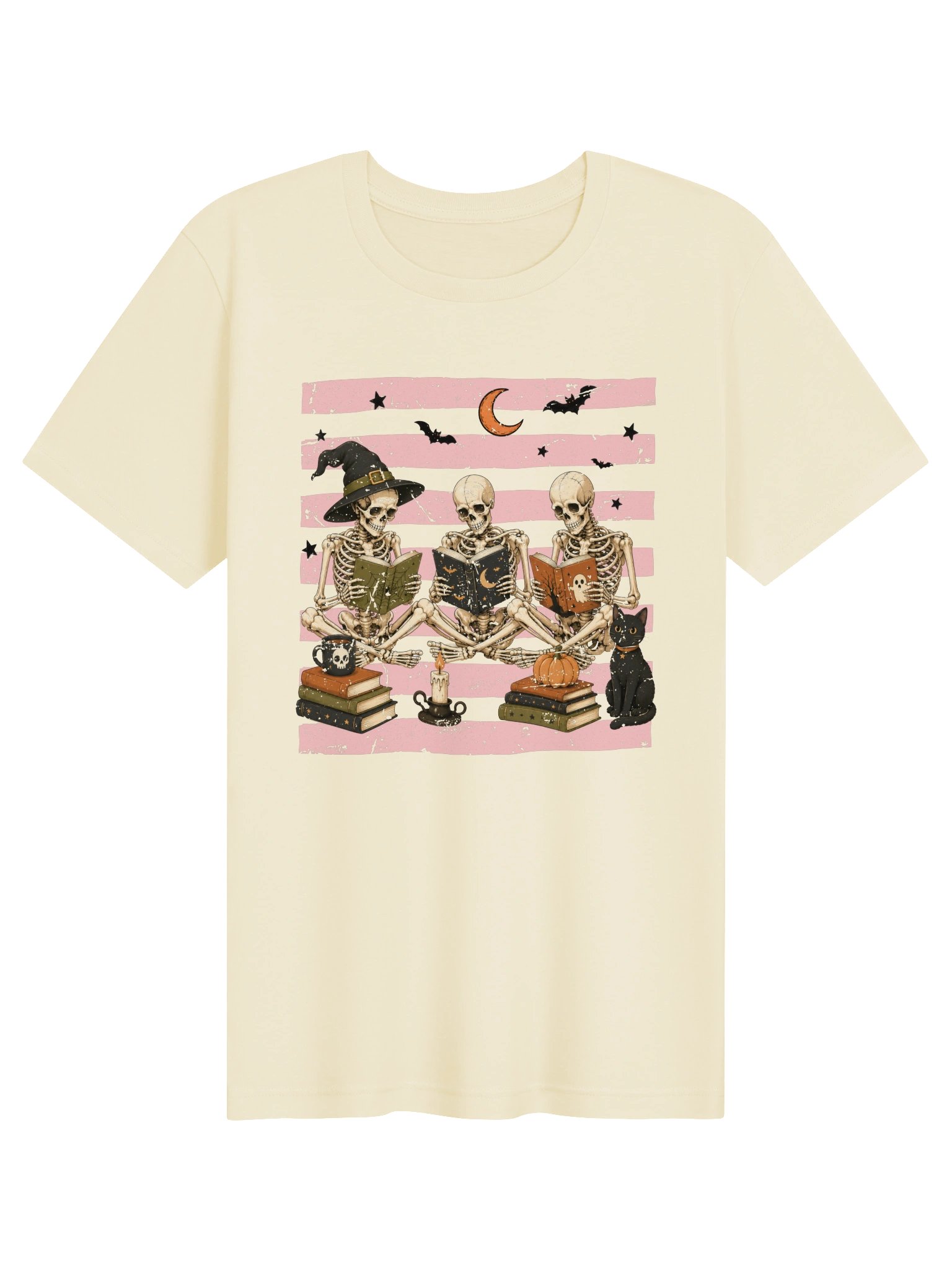 Spooky Skeleton Book Club T-Shirt | Halloween Reading Tee product image (1)