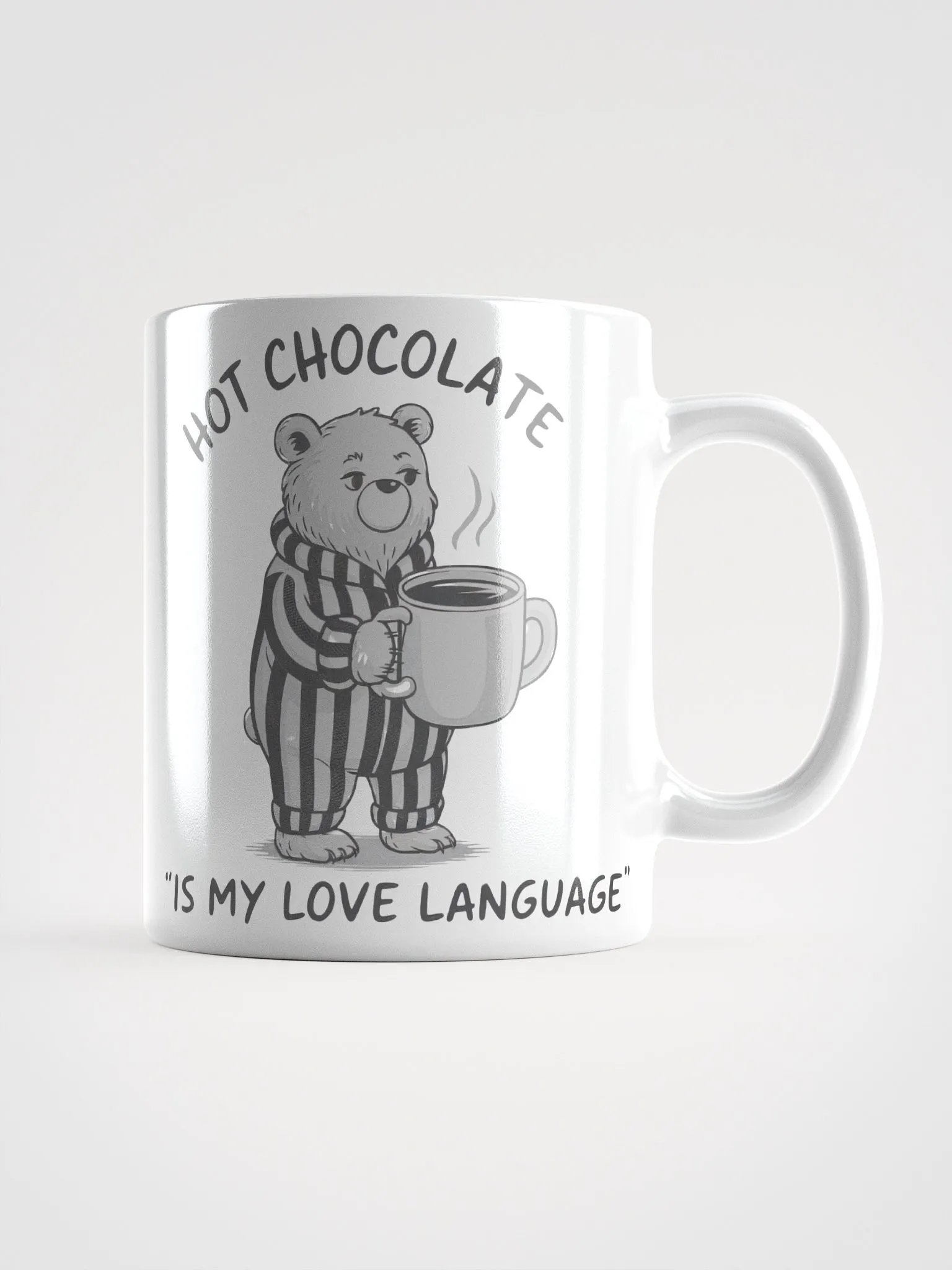 Bear Hot Chocolate Love Language Glossy Mug product image (3)