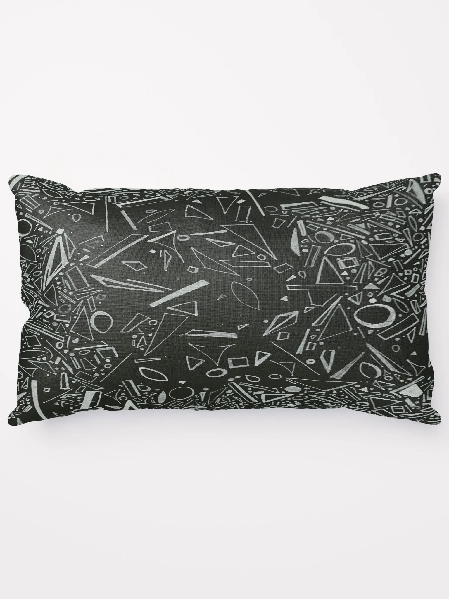 Long Graphic Black-White Pillow product image (1)
