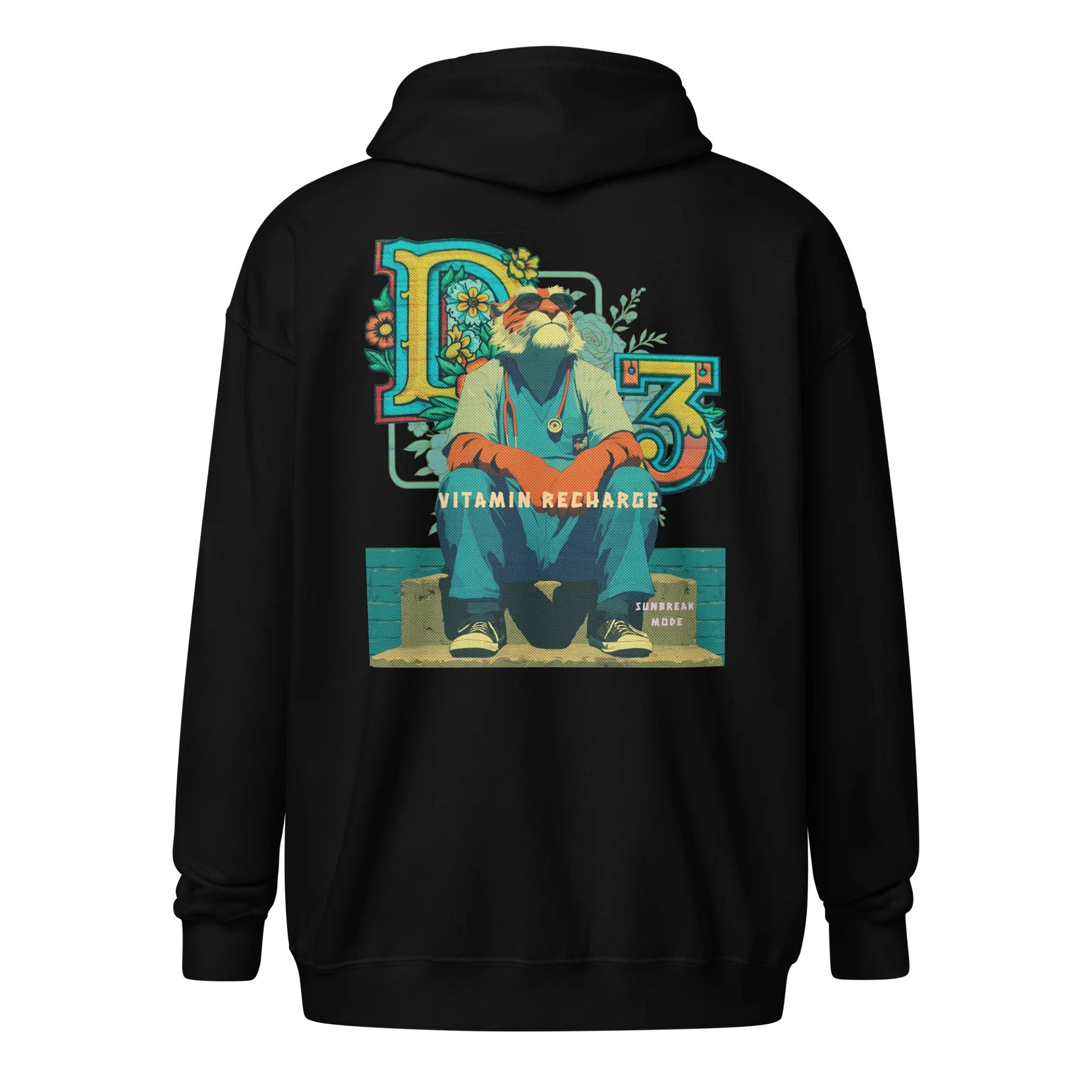 Funny Tiger Nurse Zip Up Hoodie. product image (4)
