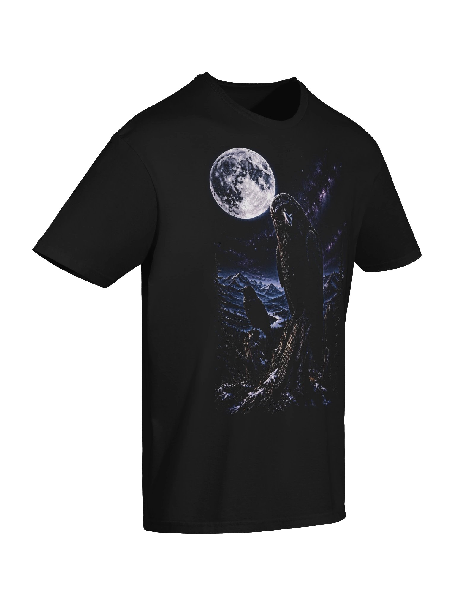 Common Raven Howling Moon Tshirt | Legendary Wildlife Shirt product image (5)