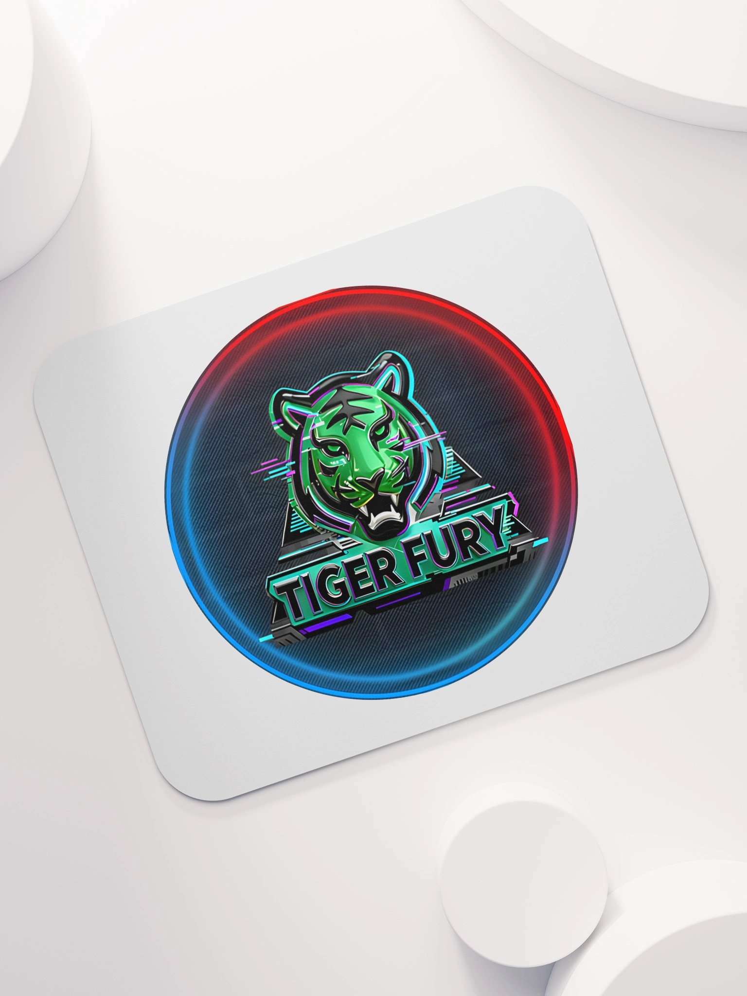 Tiger Fury Neon Logo Mouse Pad product image (7)