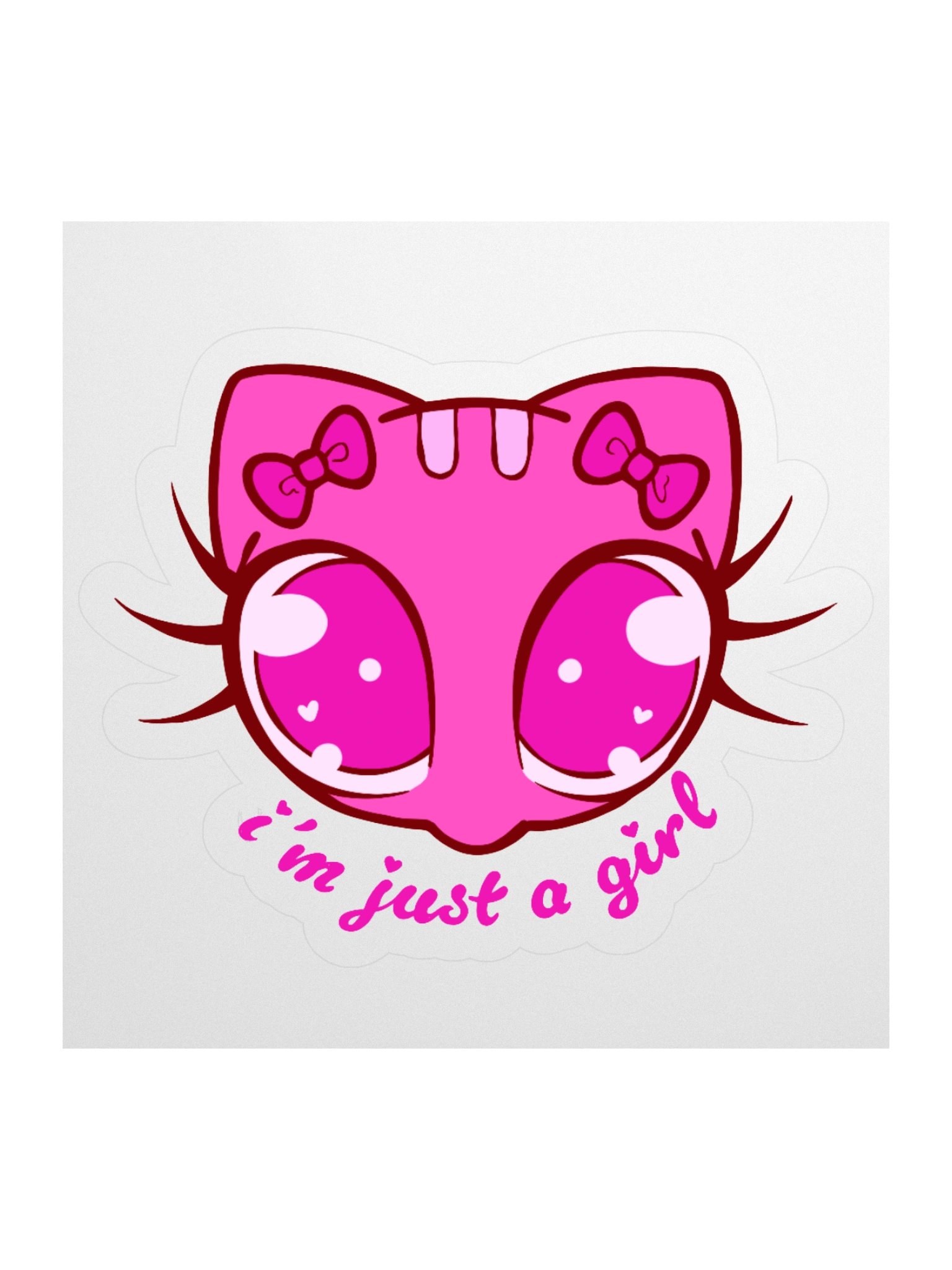 I'm Just A Girl Sticker product image (1)