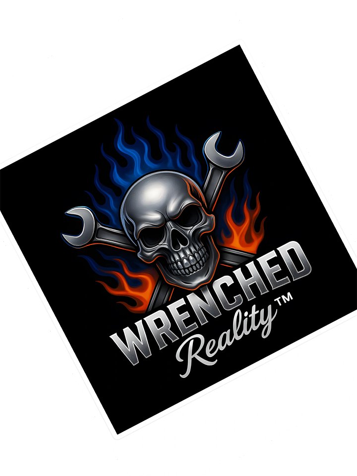 Flaming Skull Wrench Kiss-Cut Sticker Sheet product image (1)