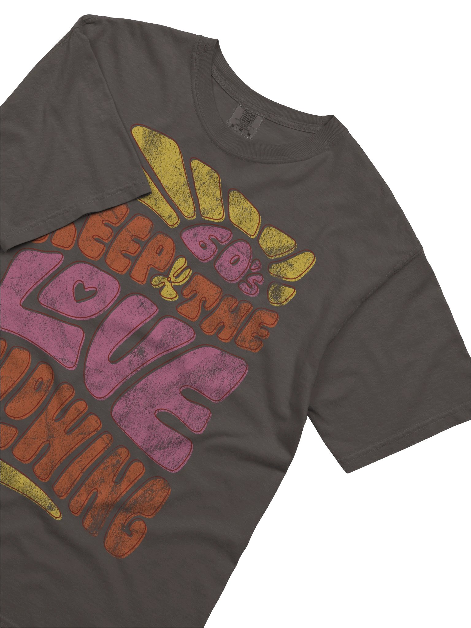 60’s Keep the Love Flowing Shirt – Retro Hippie Graphic Tee, Groovy 70s Typography product image (5)
