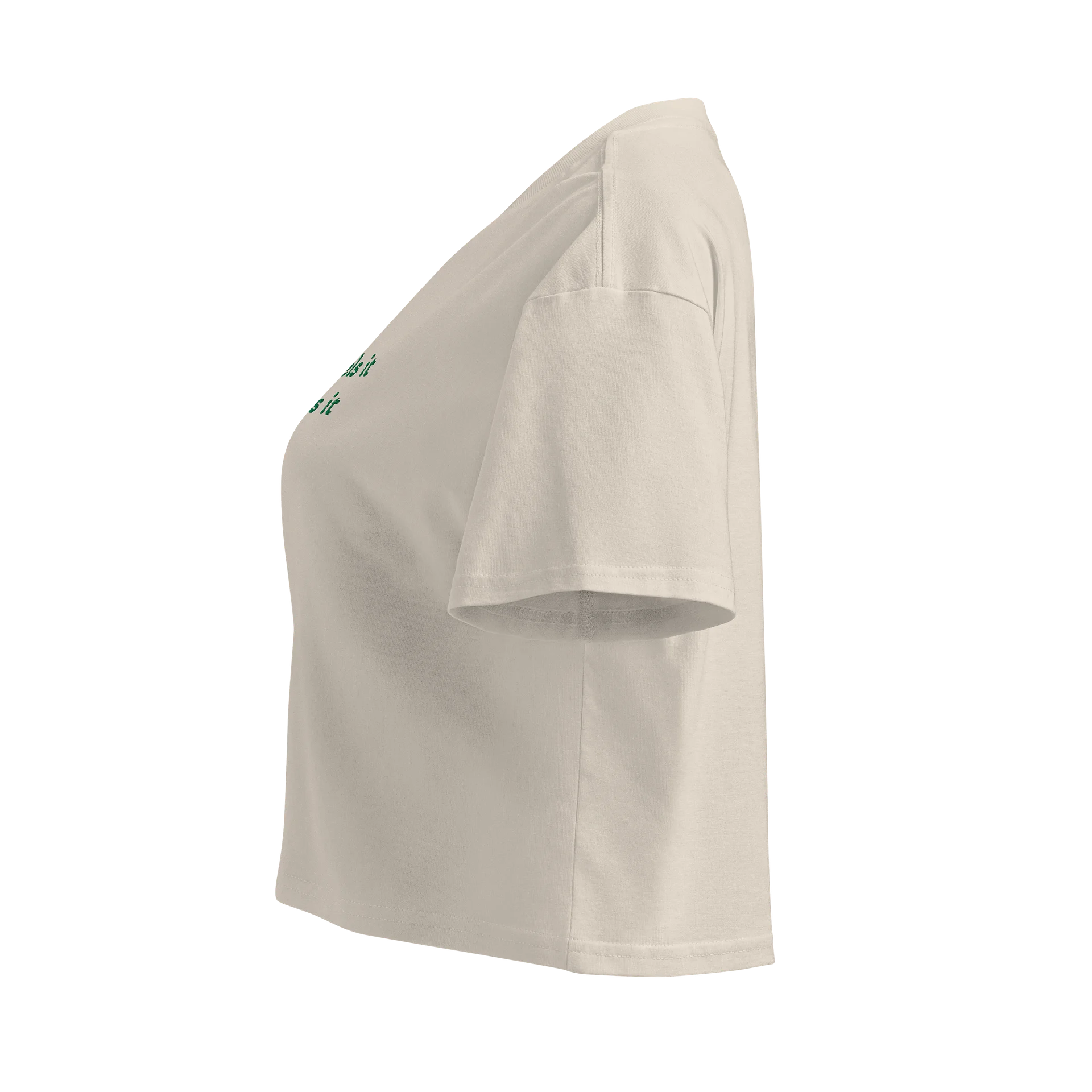 Who Feels it Knows it Embroidered Womens Crop T product image (6)