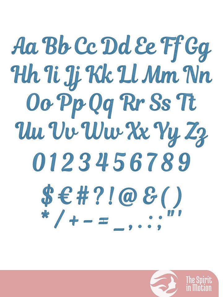Magnolia Regular Script Embroidery Font product image (2)