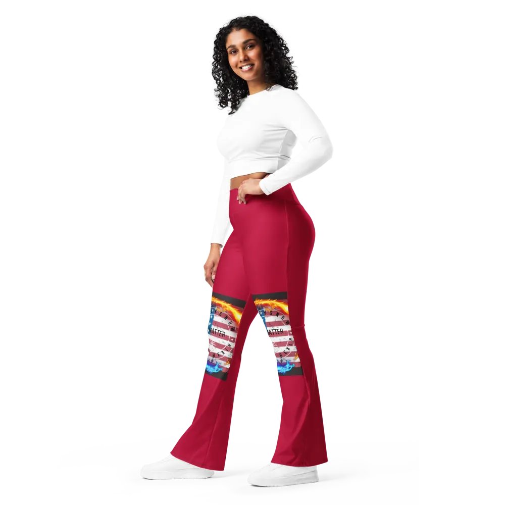 flare leggings- red product image (10)