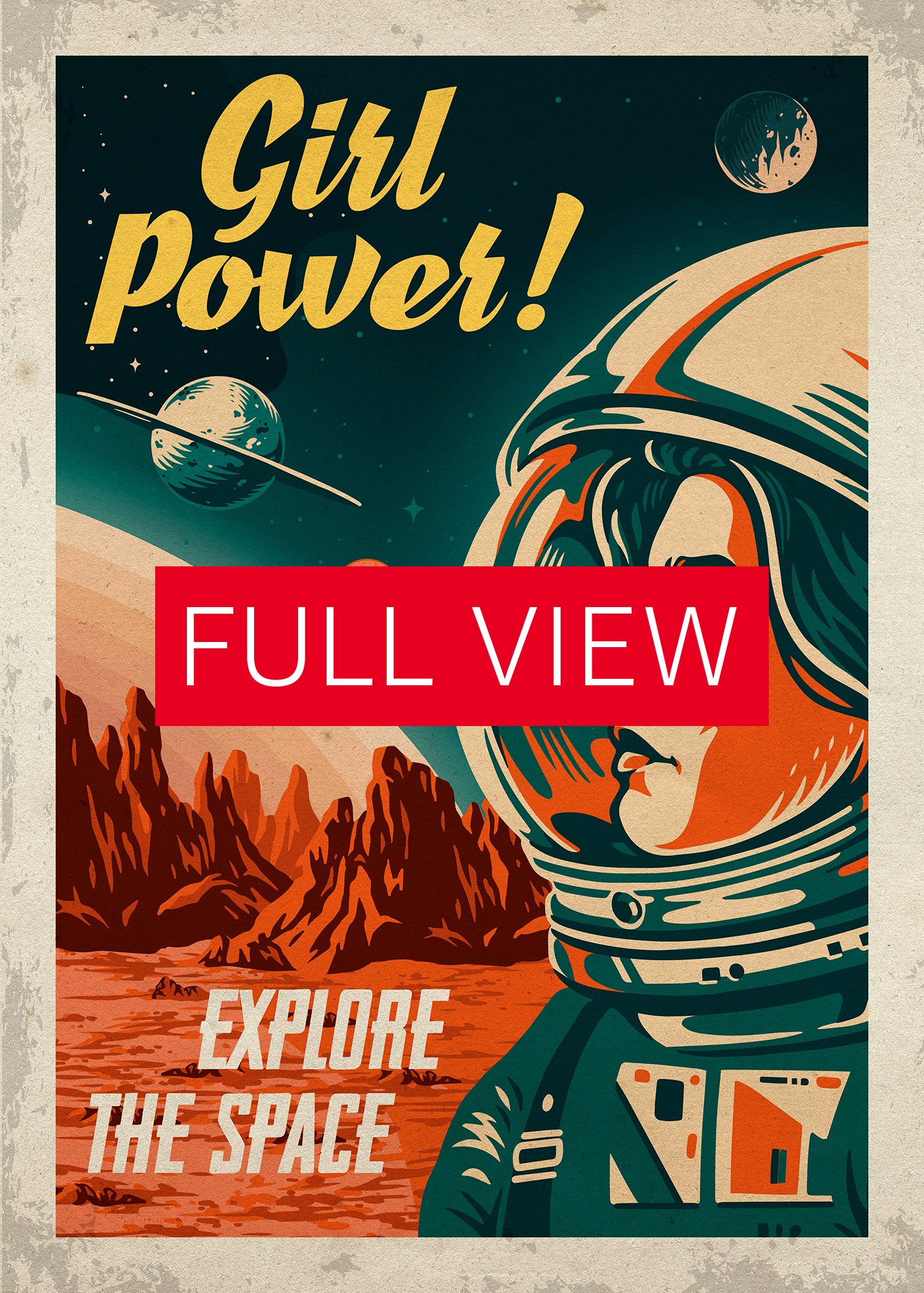Girl Power! Explore the Space — Vintage space poster product image (3)