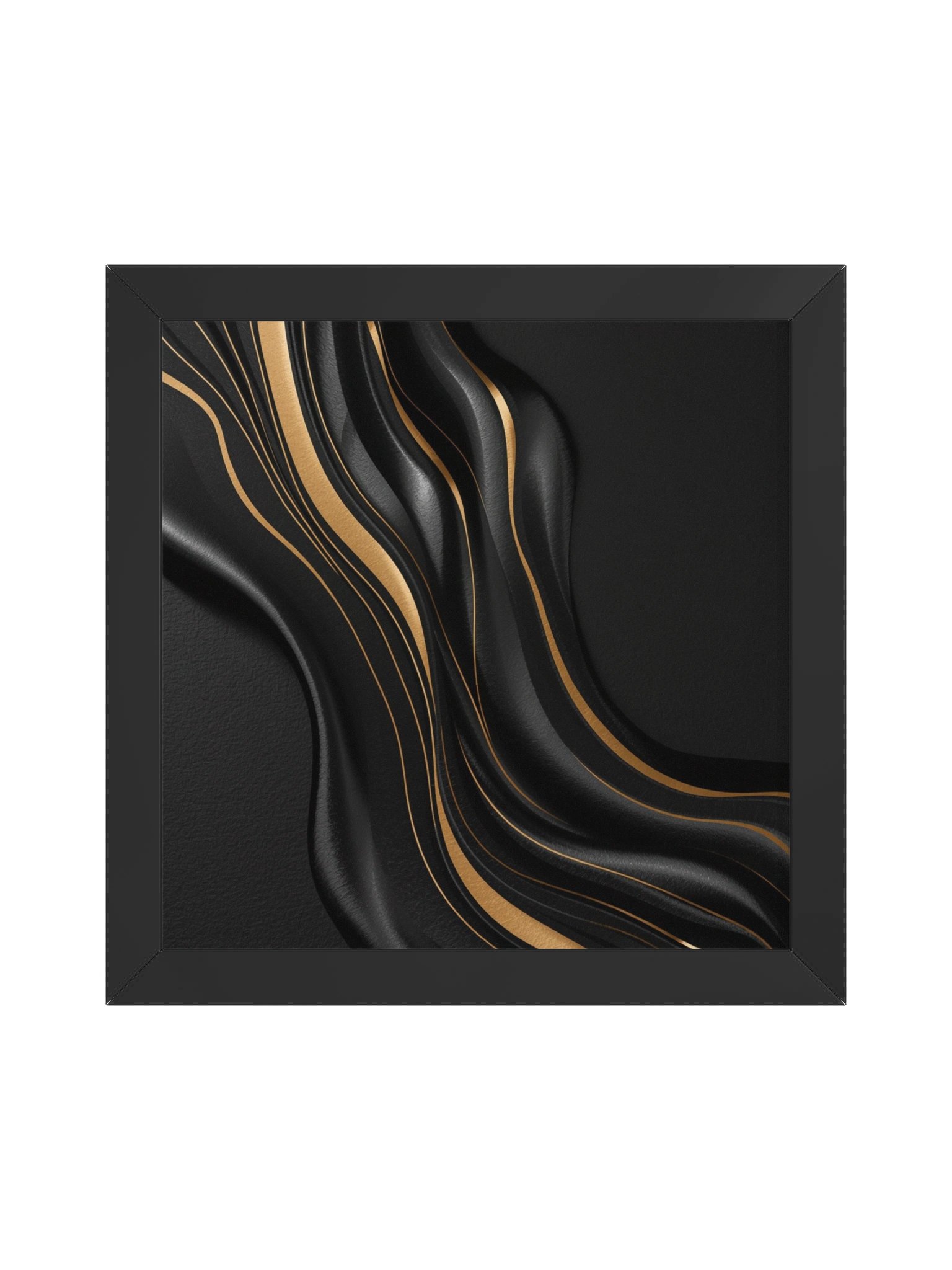 Midnight Gold Flow – Luxury Abstract Wall Art Print - 46×46 cm product image (17)
