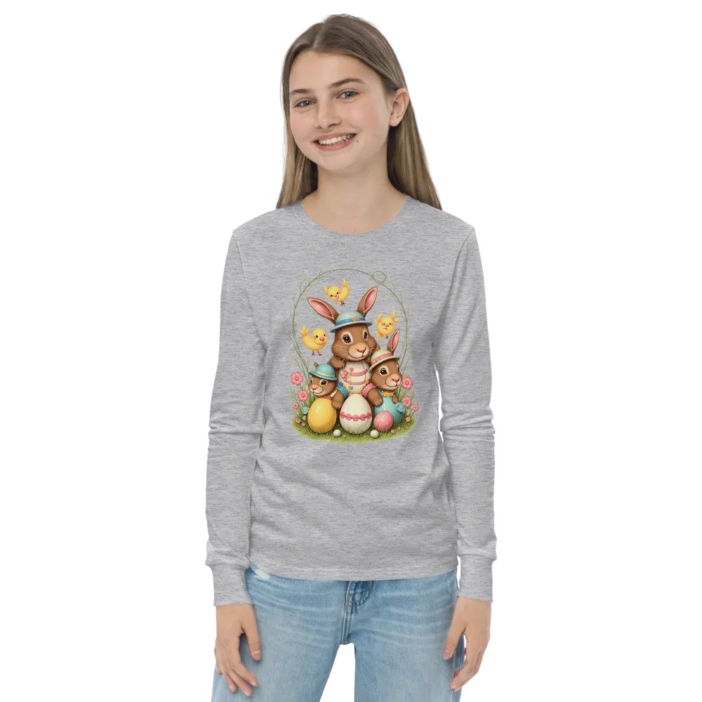 Springtime Bunnies Youth Long Sleeve Tee product image (21)
