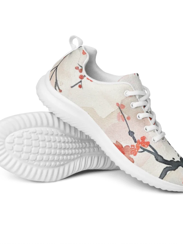 Japanese Watercolor Women's Athletic Shoes | Traditional Sumi-e Sakura Sneaker product image (3)