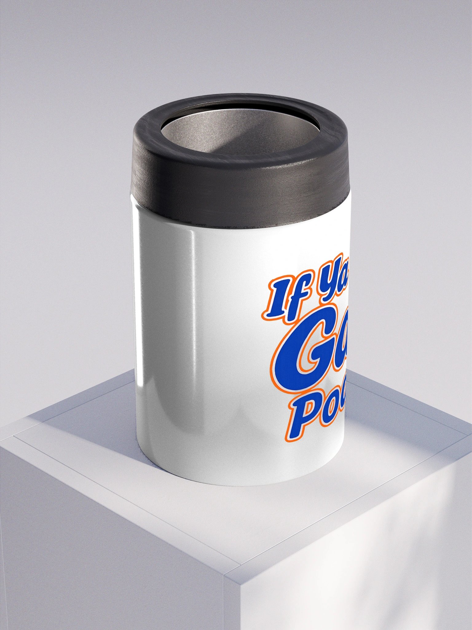 Metal Beer Koozie (Blue Script) product image (3)