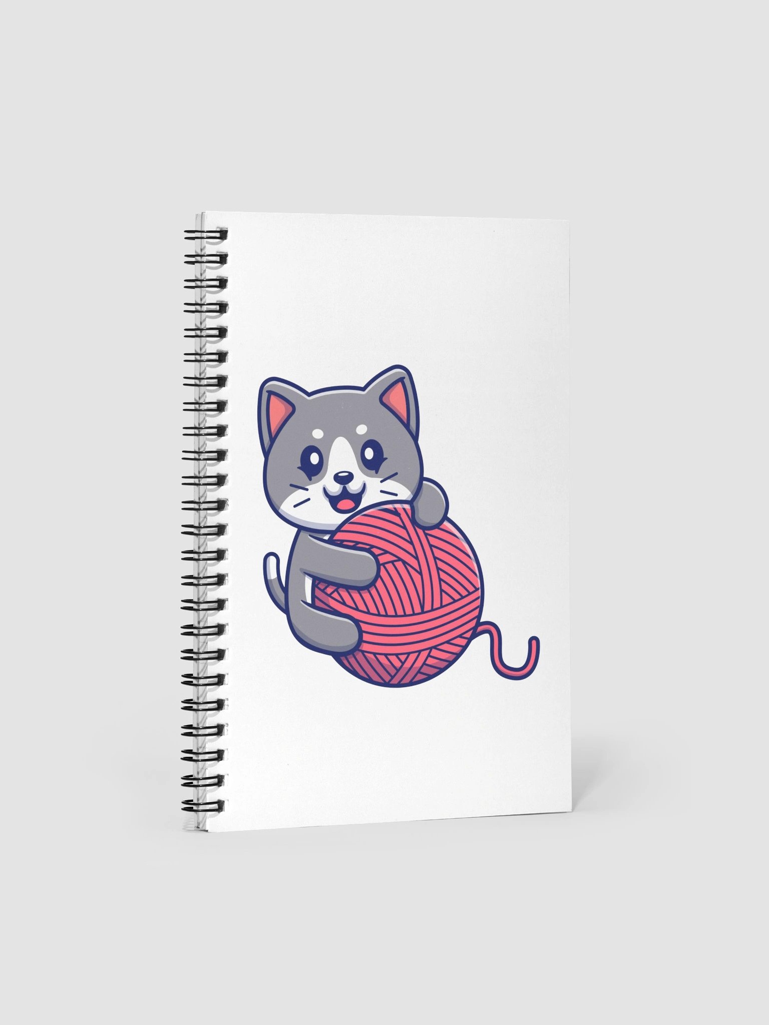Happy Cat Yarn Spiral Notebook product image (1)