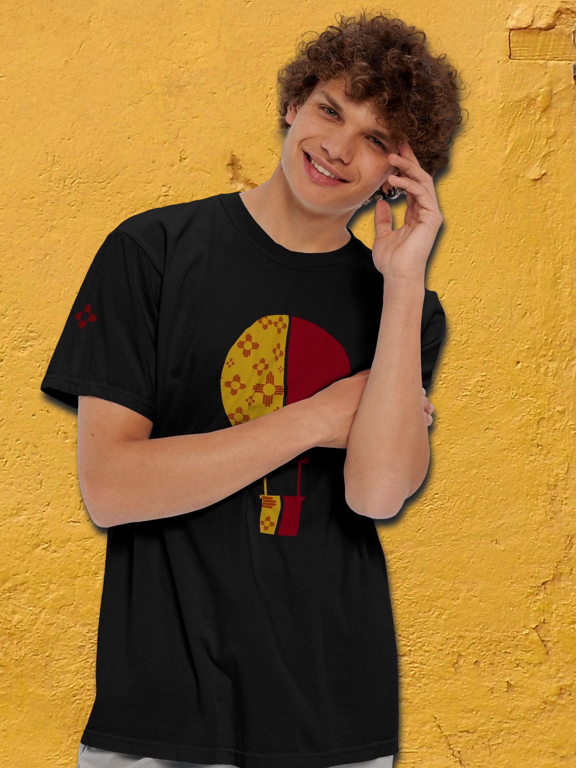 Zia Sun Hot Air Balloon Cotton T-Shirt product image (1)