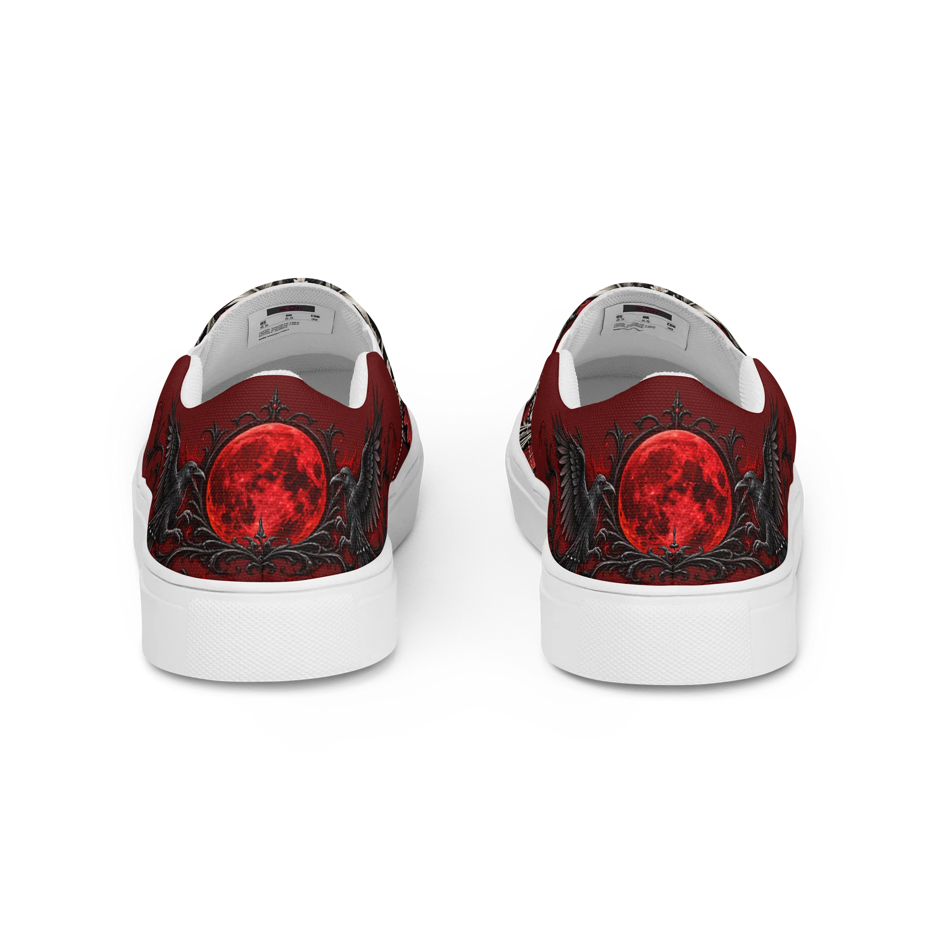 Blood Moon Ravens — Gothic Slip-On Canvas Shoes product image (4)