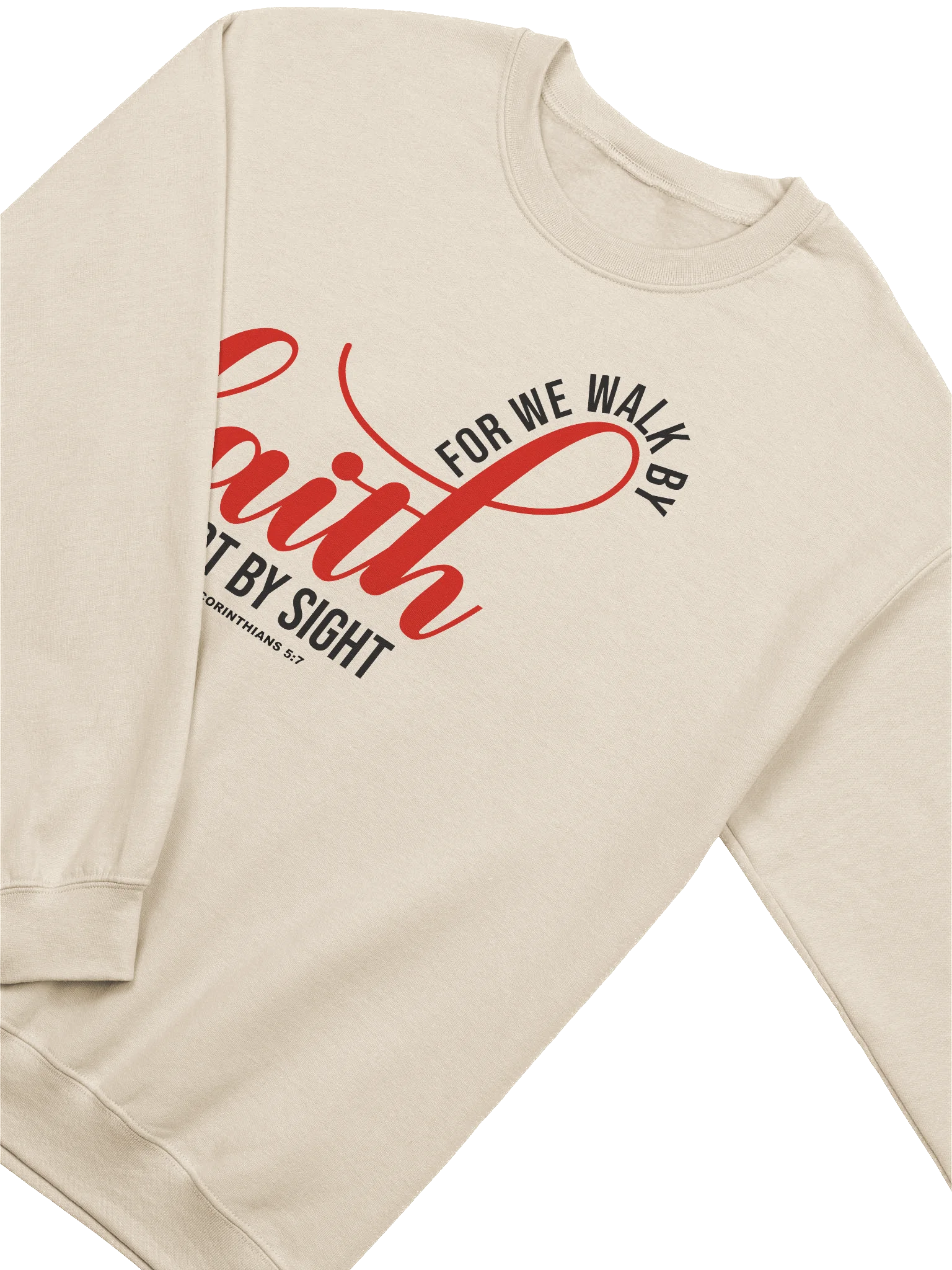 Walk by Faith Crewneck Sweatshirt – Inspired by 2 Corinthians 5:7 product image (2)