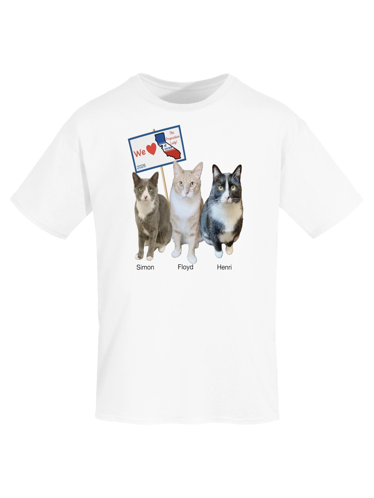 Kitties Heart the Prop Lady! White Tee Shirt product image (5)