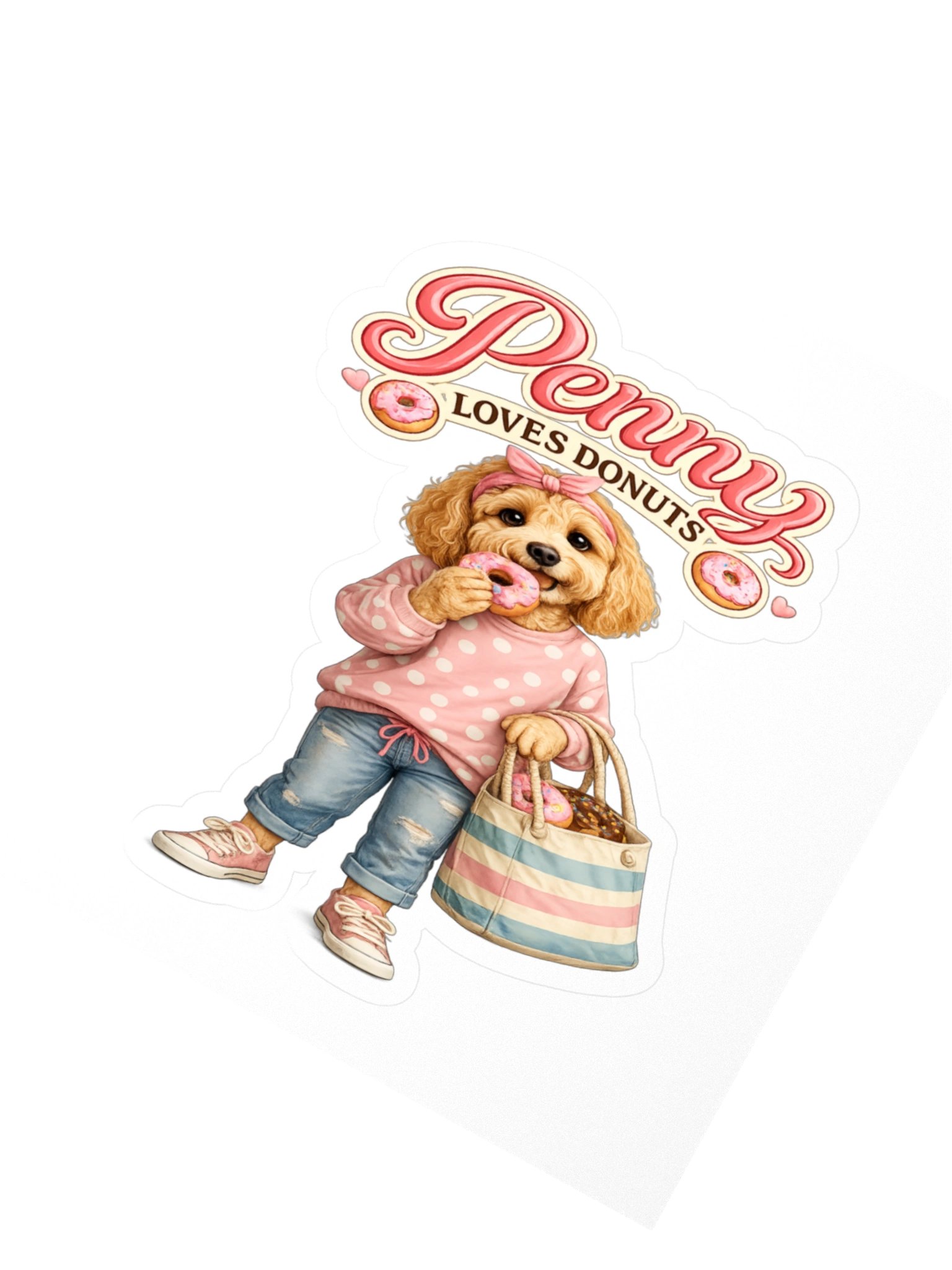 Penny Loves Donuts Kiss Cut Sticker product image (2)