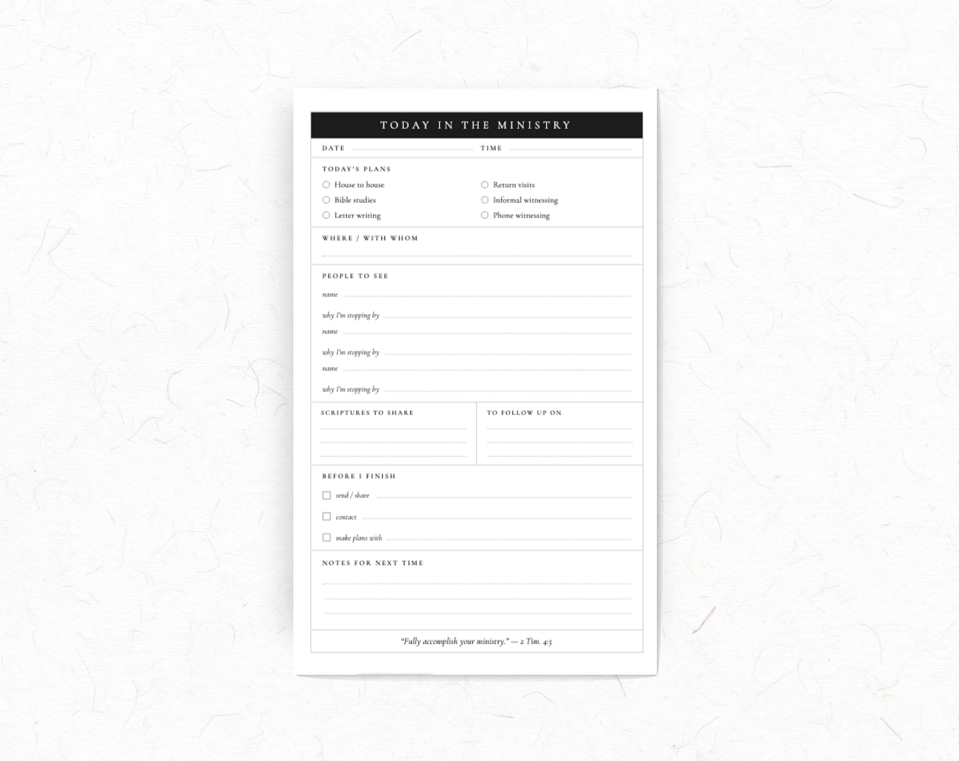Today in the Ministry Notepad product image (1)