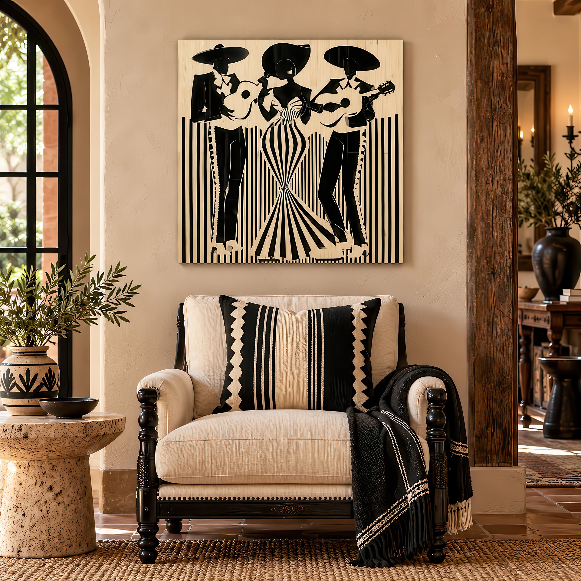Canción del Desierto | Southwestern Folk Art | Birch Wood | Wall Decor | 24x24″ (60x60 cm) product image (2)