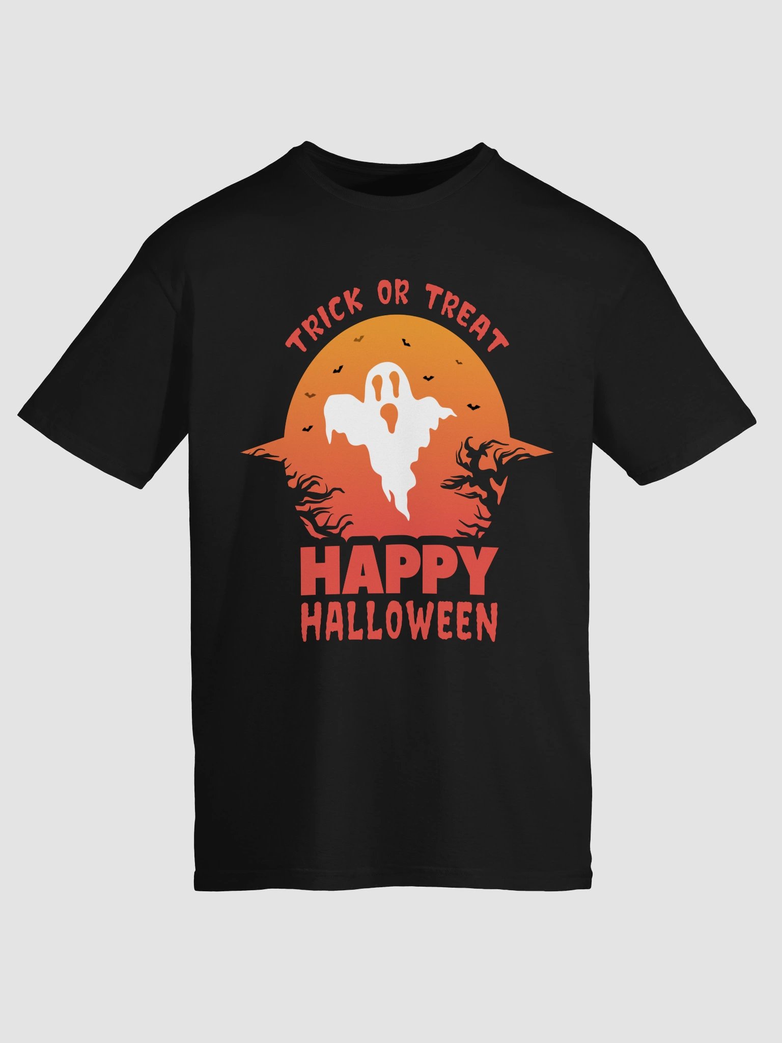 Happy Halloween Trick or Treat T-Shirt | Cute Ghost Graphic Tee product image (5)