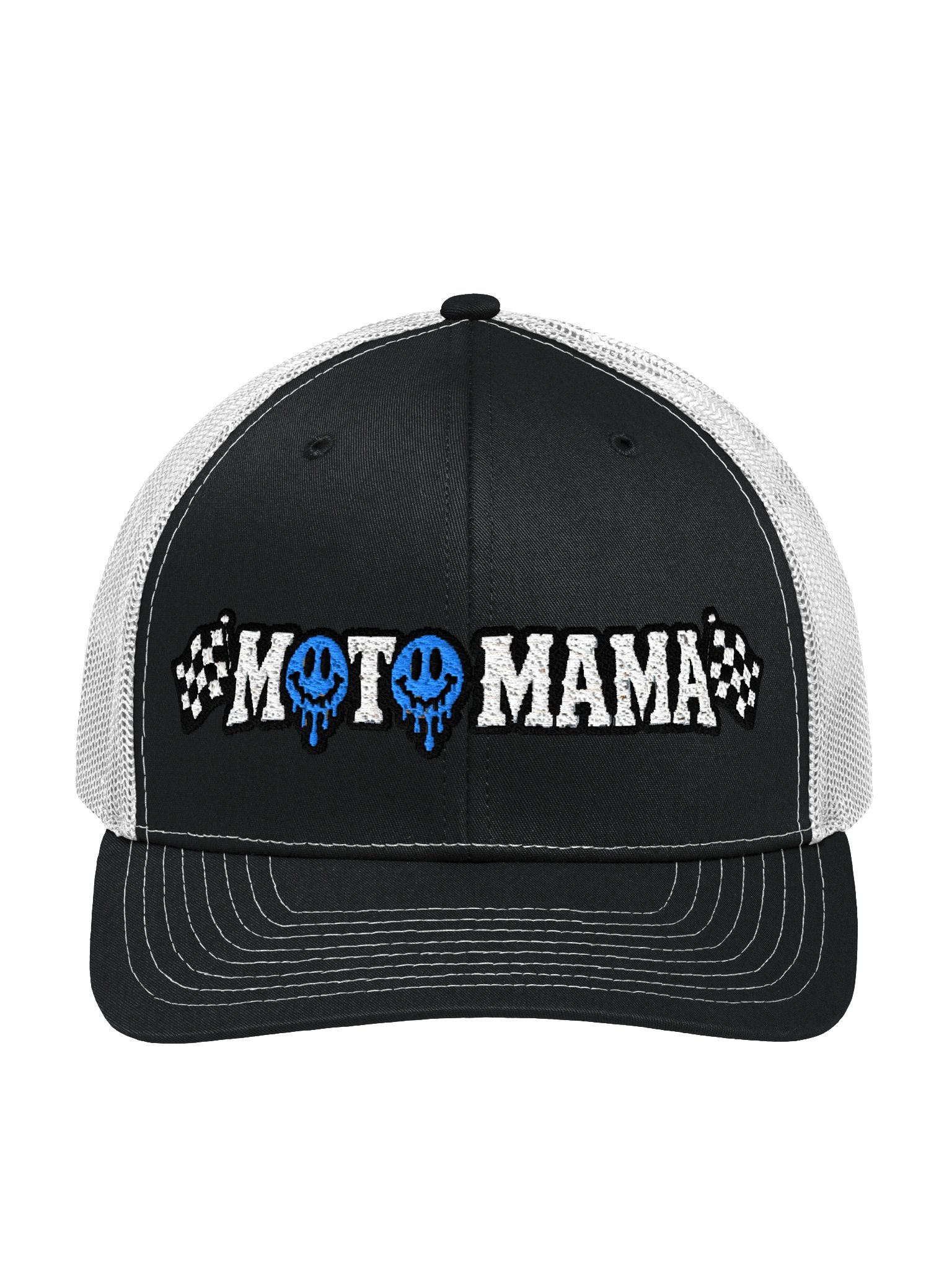 Blue Moto Mama Richardson Trucker Hat product image (1)