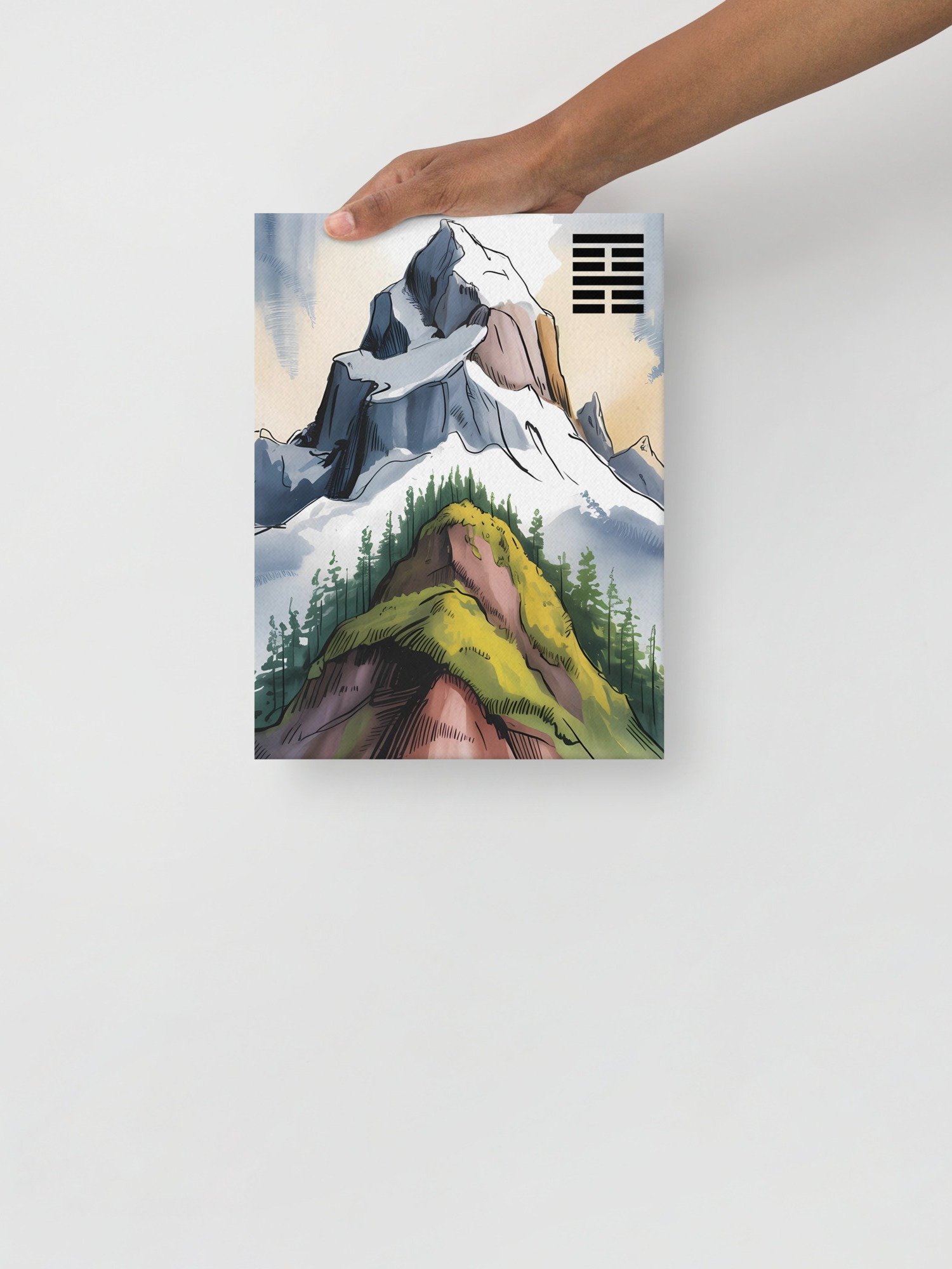 I Ching 52 Hexagram of Stillness Thin Canvas Print product image (6)