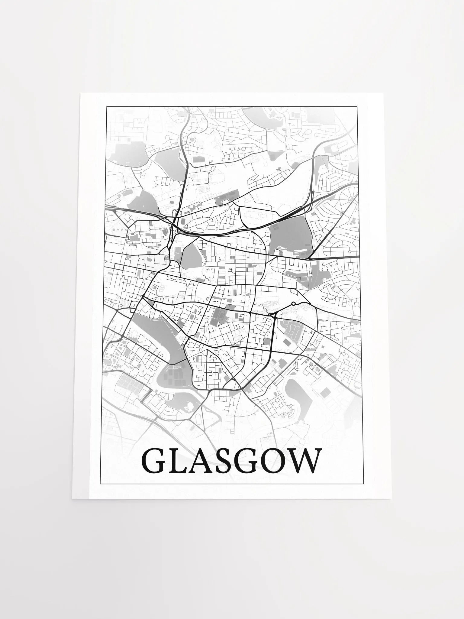 Glasgow, Scotland, city map print product image (19)