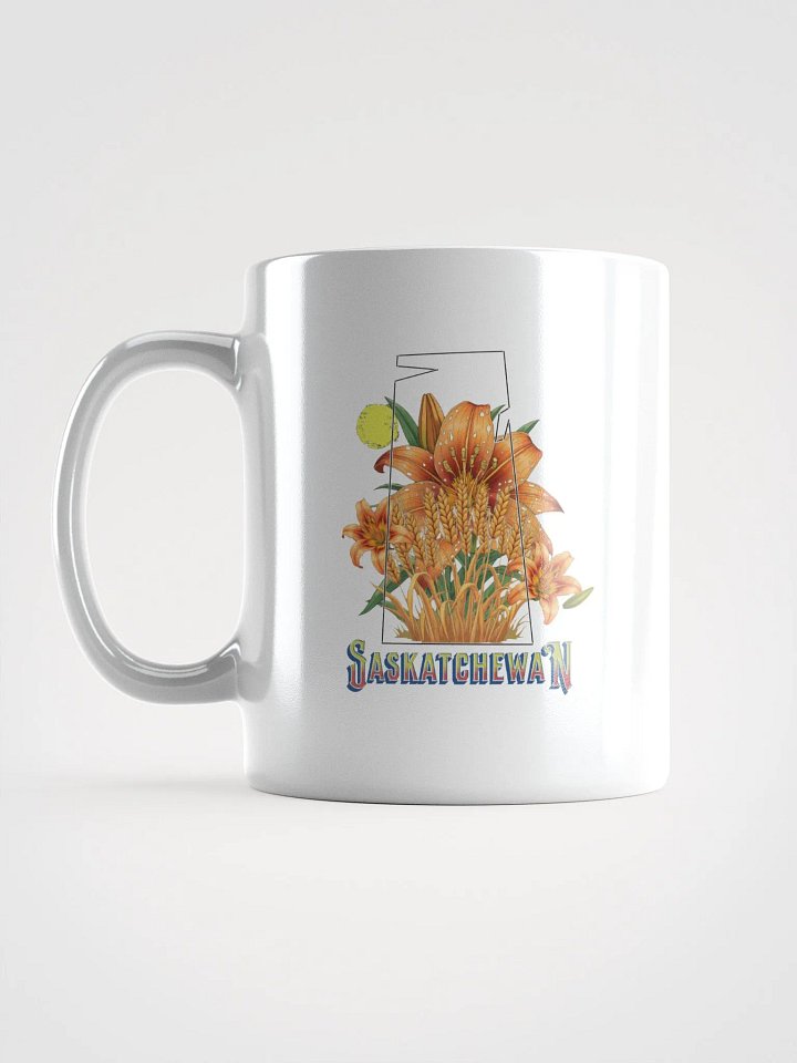Saskatchewan Province Lily Floral Map Coffee Mug product image (1)