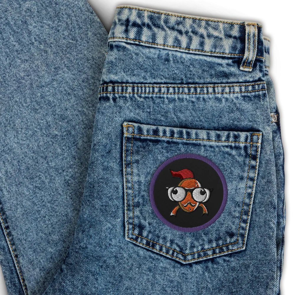 FEESH Logo Circle Patch [purple border] product image (4)