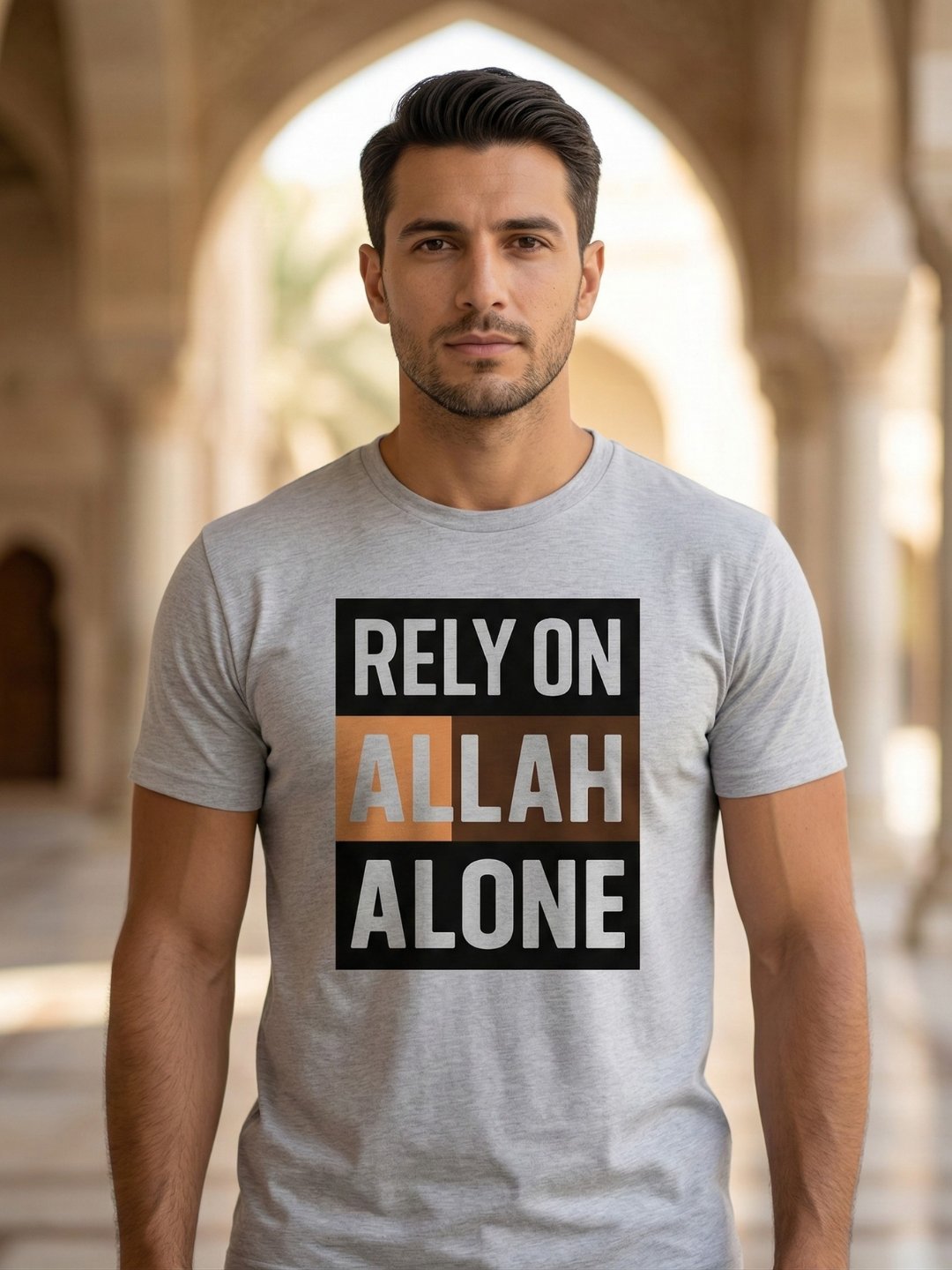 Rely On Allah Alone T-Shirt | Minimalist Tawakkul Tee | Modern Islamic Streetwear product image (1)