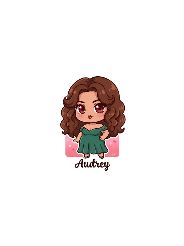 "Audrey" Chibi Die-Cut Stickers product image (2)