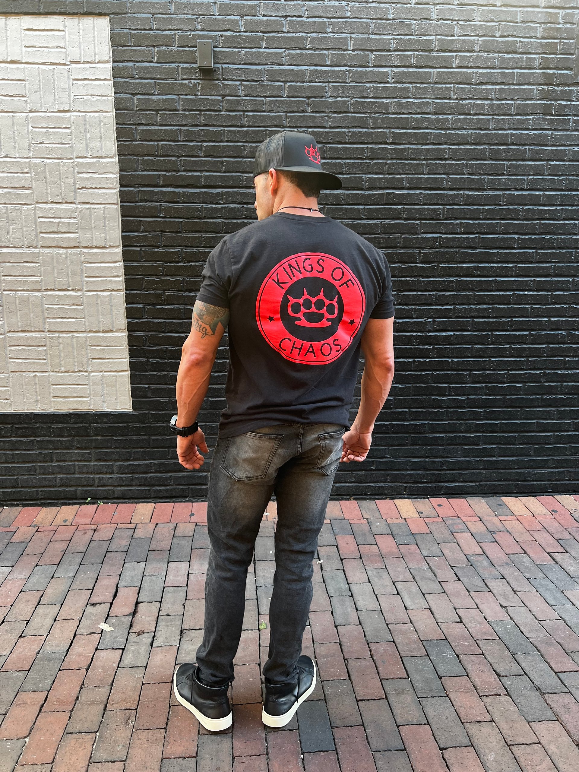 Black Trucker w/Red Brass Knuckle Logo product image (3)