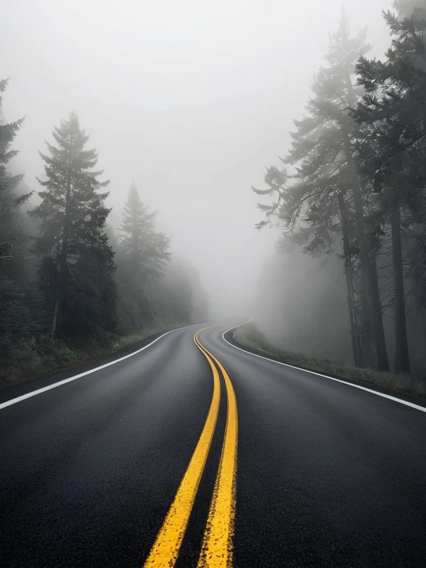 Misty Road Framed Matte Poster product image (1)
