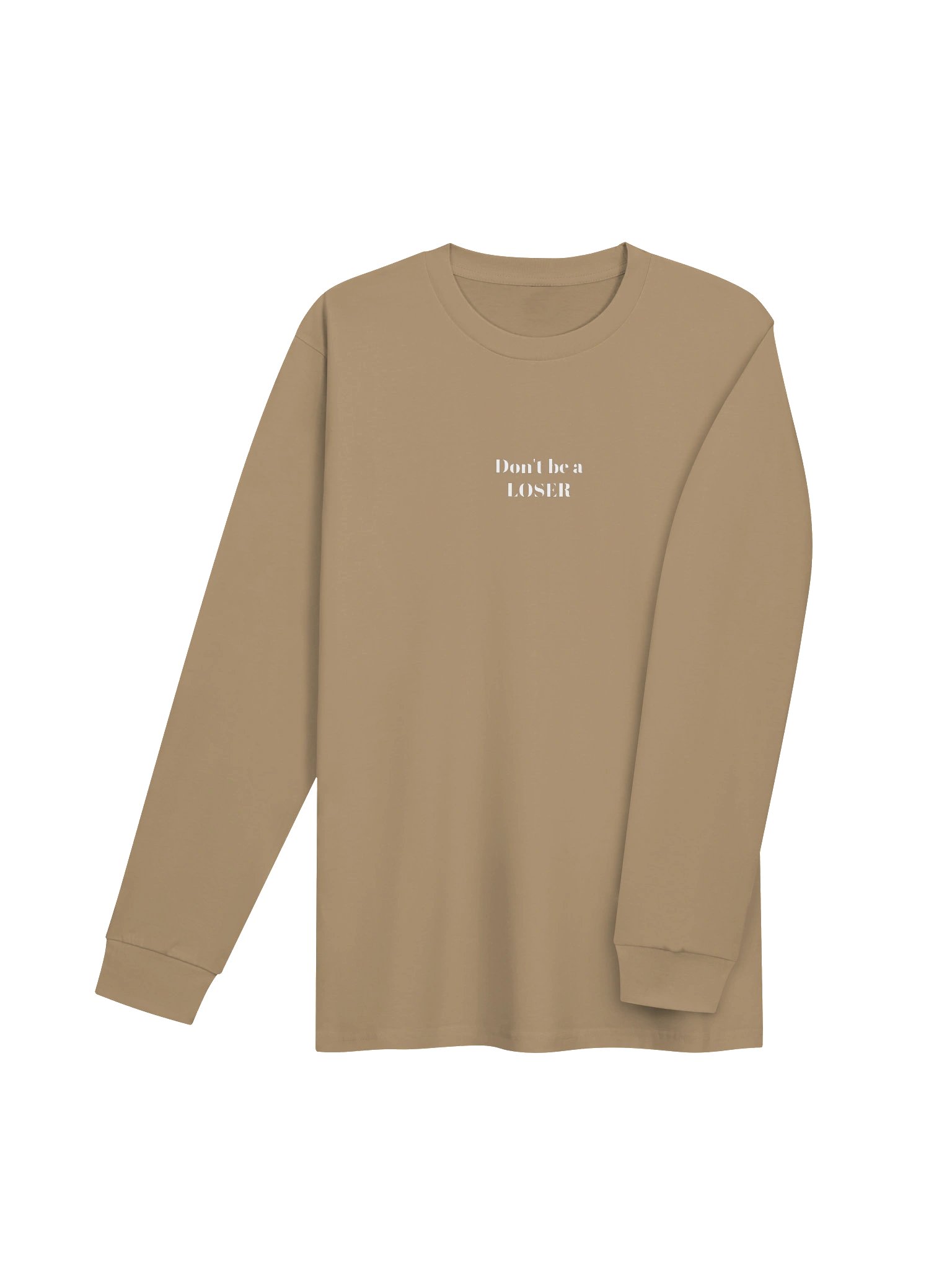 unisex cotton long sleeve (tan) product image (4)