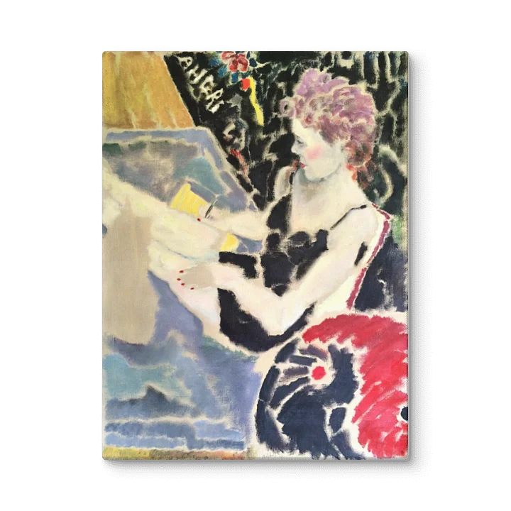 Woman Writing (1988) on canvas (30" x 40") product image (2)
