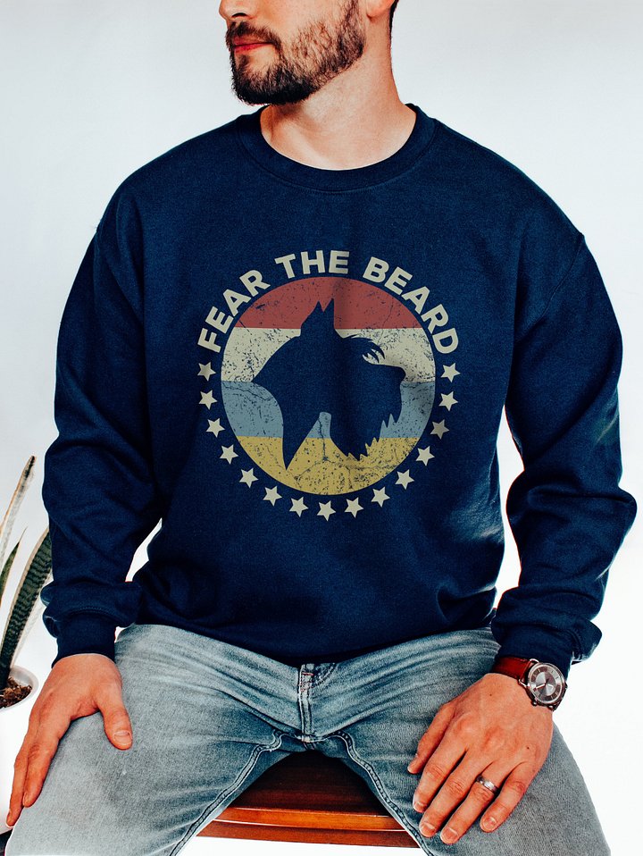 Fear the Beard Sweatshirt | Retro-Style Shirt for Schnauzer Dog Owners product image (2)