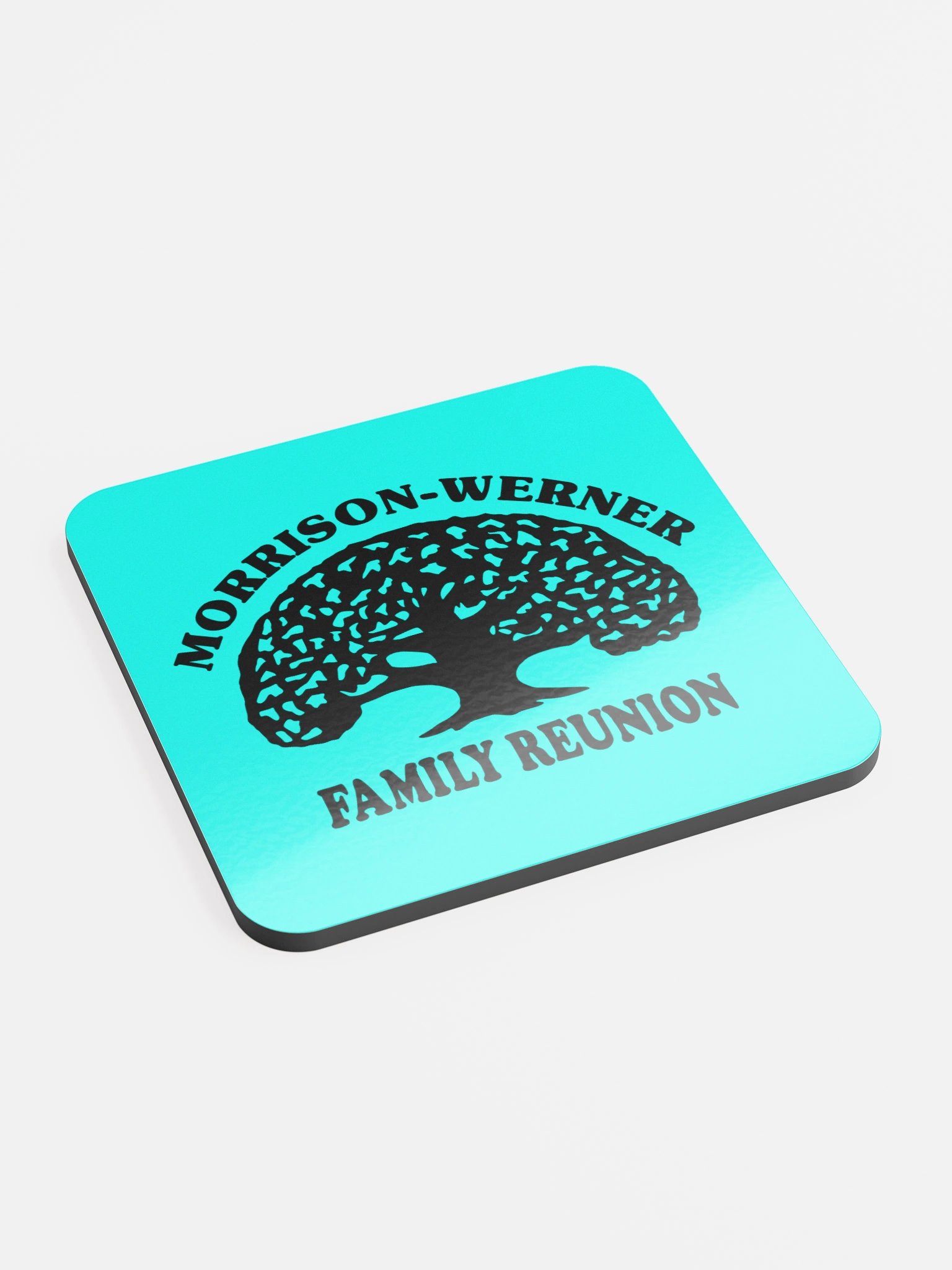 "Morrison-Werner Tree" Drink Coaster (Cyan) product image (3)