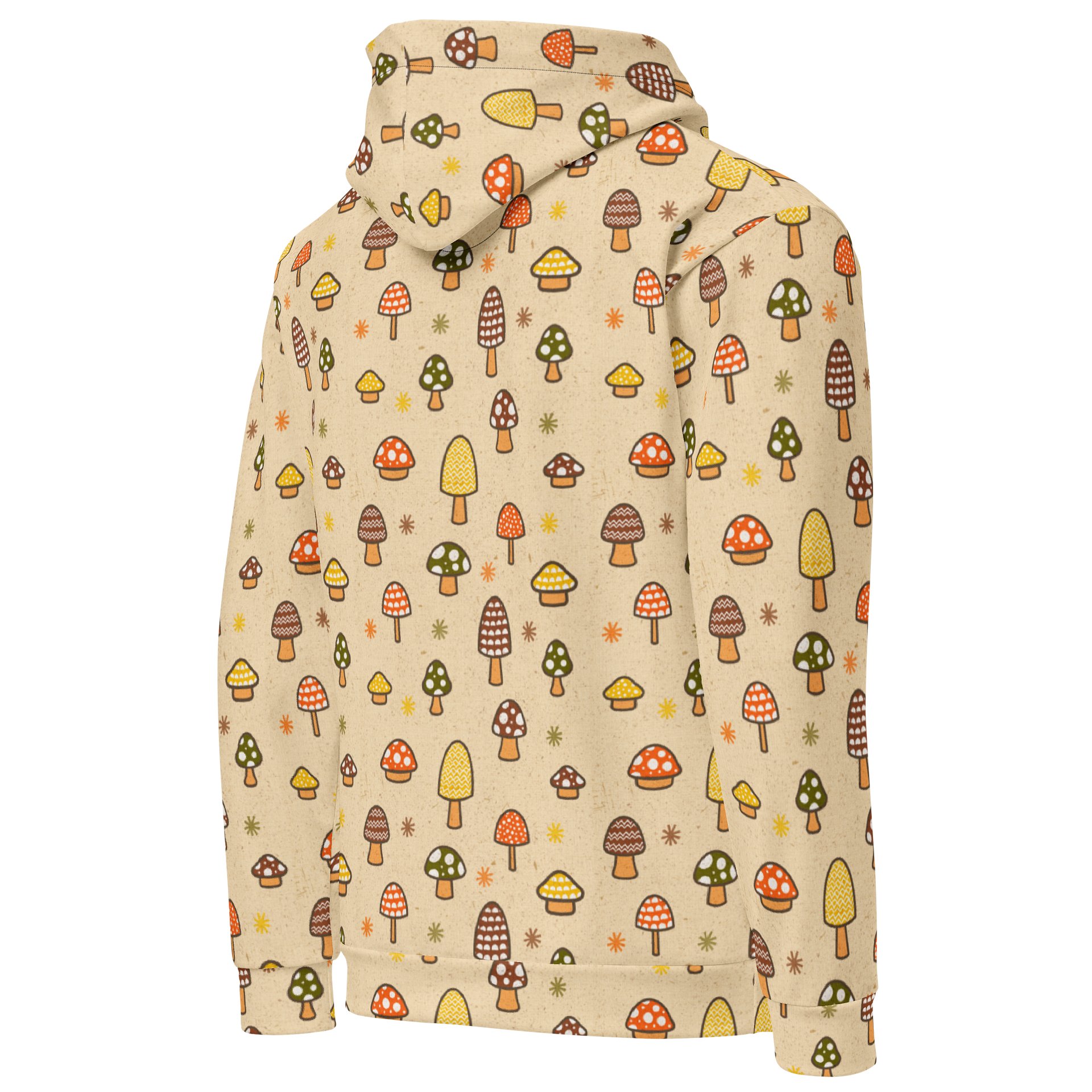 1970s Retro Mushrooms Unisex Cotton Hoodie product image (4)
