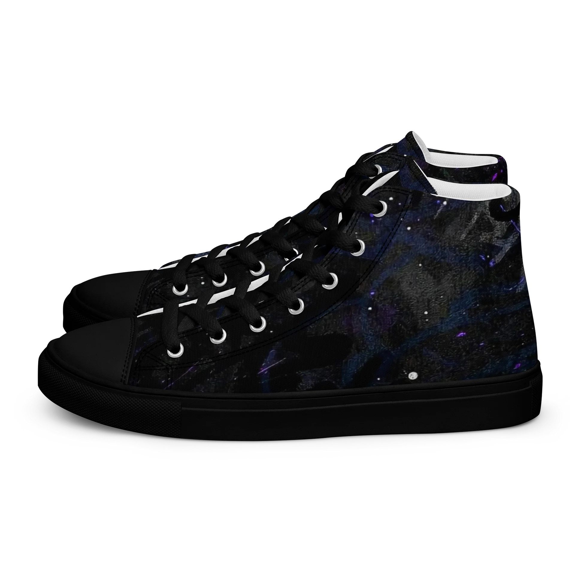 ZEVANTTE Nebula Noir High-Top Canvas Sneakers product image (1)