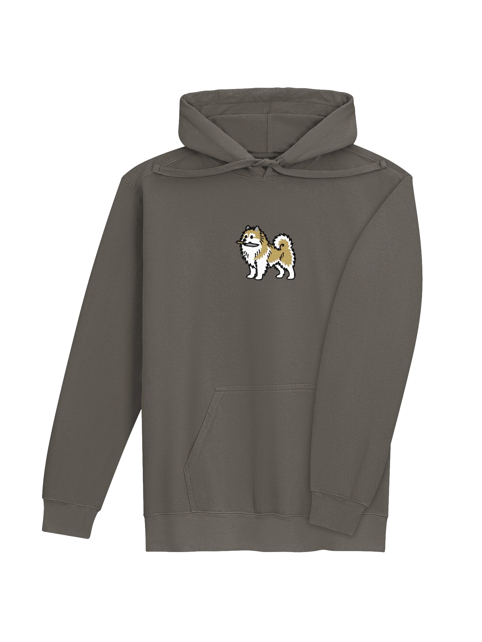Funny Chibi-Style Alaskan Malamute(Brown & White) Embroidered Premium Hoodie product image (21)