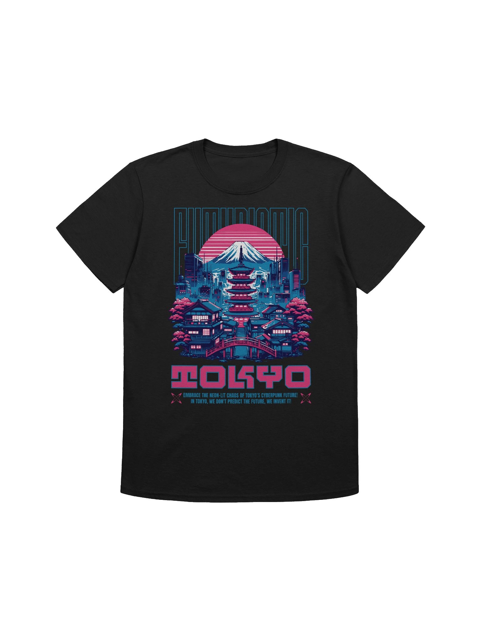 Tokyo Cyberpunk Neon Chaos T-Shirt - Gildan Softstyle product image (1)